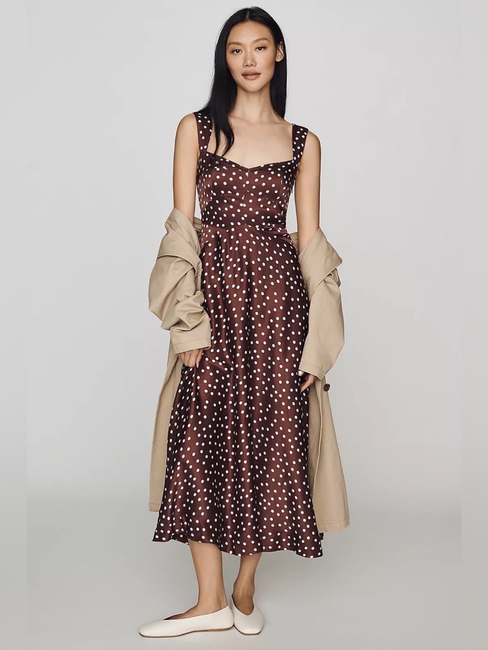 Jocelyn Sleeveless Slip Midi Dress by Maeve